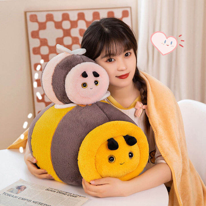 ตุ๊กตาผ้ากำมะหยี่ผึ้งยัดไส้น่ารักบัมเบิ้ลบี-plushie-ของขวัญวันหยุดสำหรับผู้ใหญ่เด็กผู้หญิง