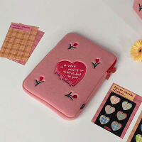 【cw】Korea Flower Tablet Bag For 9.7 10.2 10.5 Inch Cute Heart Letters Pouch 11 13 Inch Ins Fashion Sleeve Inner Velvet Bag ！