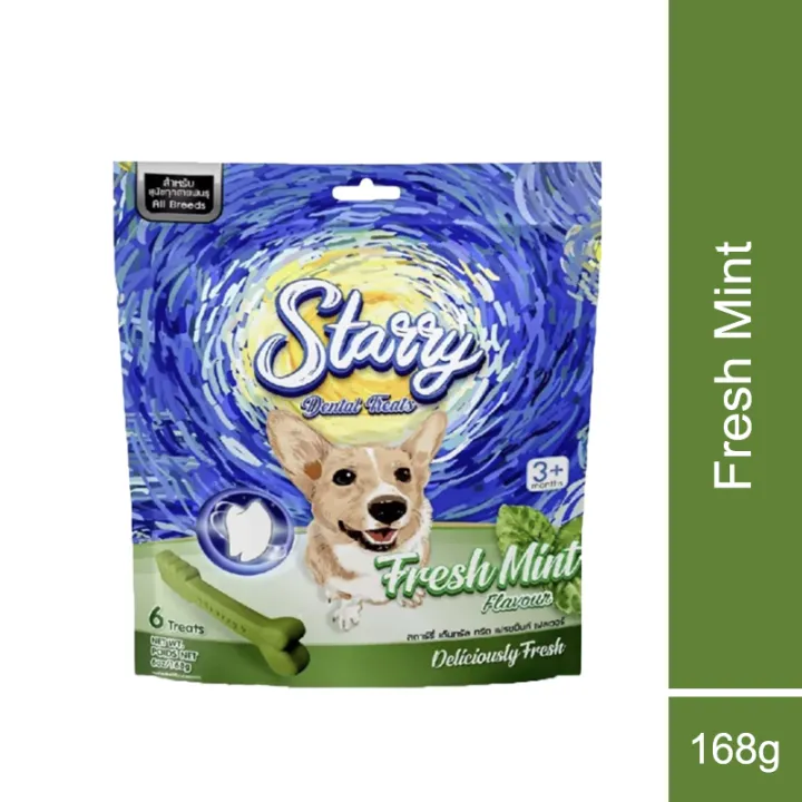 Starry Dental Chews Fresh Mint Flavor Dog Treats 168g Lazada PH