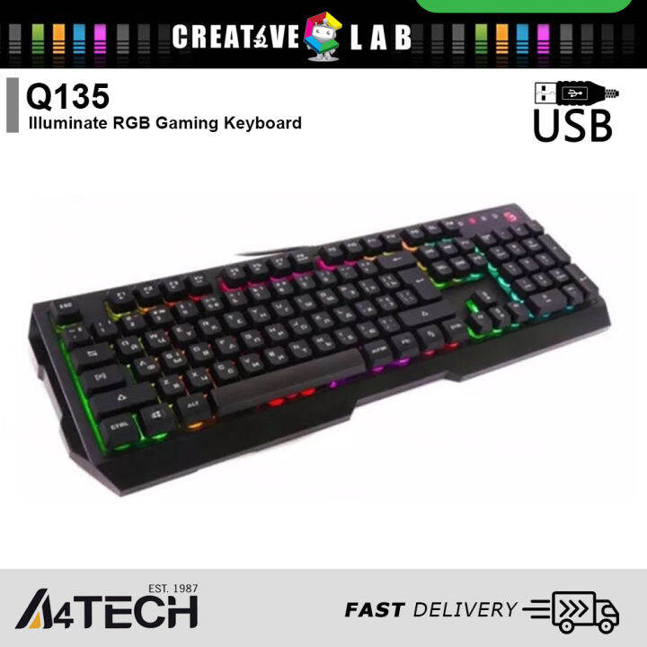 A4Tech Bloody Q135 Illuminate RGB Gaming Keyboard | Lazada PH