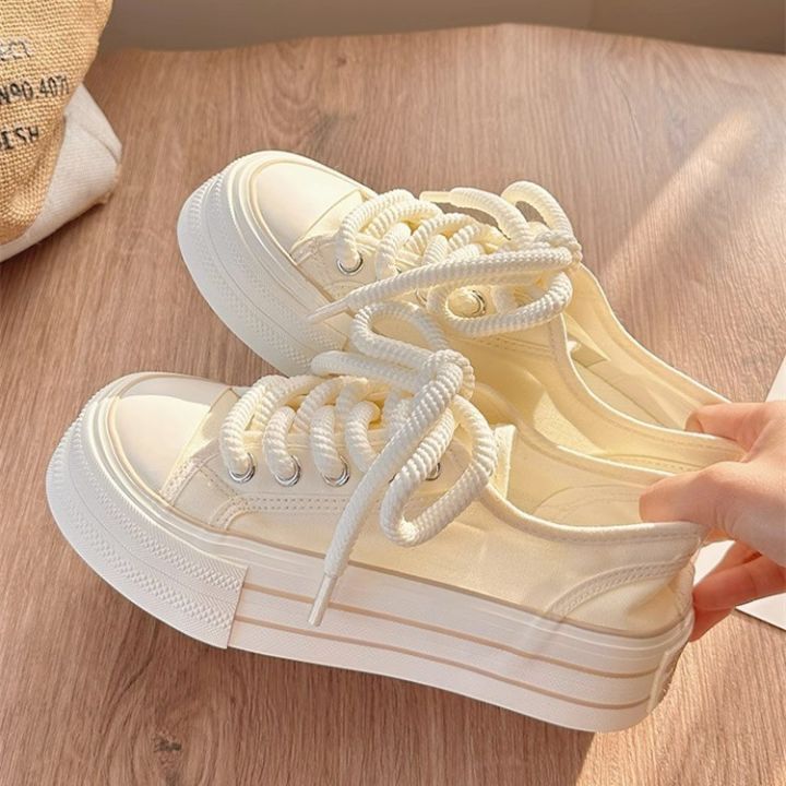 cream-thick-sole-canvas-shoes-womens-thin-2023-spring-summer-new-ins-fashion-korean-version-big-head-matsuke-student-little-white-shoes