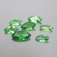 พลอย การ์เน็ต ซาโวไรท์ โกเมน เขียว ดิบ ธรรมชาติ แท้ ( Natural Tsavorite Garnet ) จำนวน 7 เม็ด หนักรวม 1.75 กะรัต