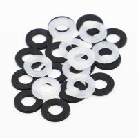 ✱ 50/100pcs M2 M2.5 M3 M4 M5 M6 M8 M10 M12 White Black Nylon Plastic Flat Washer Plane Spacer Insulation Seals Gasket Ring