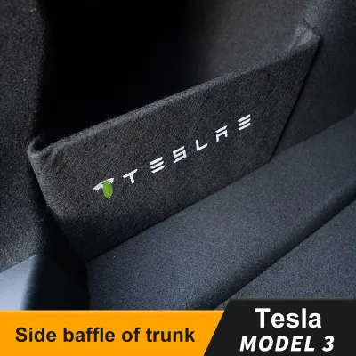 For Tesla Model 3Y Rear Trunk Side Storage Board Car Tail Box Storage Baffle Main Driver Assistant Driver Baffle Organizer