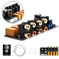 Double-Sided 4 Channel Stereo Audio Input Signal Selector Relay Board Signal Switching Amplifier Board Rca For Speakers