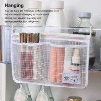 1/2pcs Refrigerator Storage Mesh Bag Portable Seasoning Food Snacks Net Bag Double Compartment Hanging Bag Kitchen Accessories Colanders Food Strainer