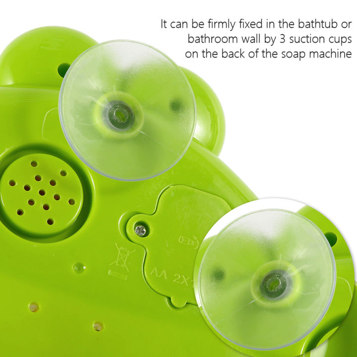 aov-baby-bath-bubble-toy-กบไฟฟ้า-bubble-blower-พร้อมเพลงน่ารักการ์ตูนรูป-bubble-machine-toy