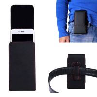 ☸✖♨ Universal 4.7-6.3 Phone Bag Case for iPhone Samsung Huawei Xiaomi HTC Waist Bag PU Leather Belt Clip Phone Pouch Bag black