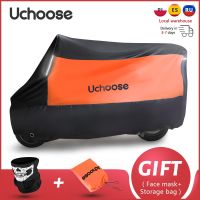 Uchoose Motorcycle Cover 190T With Reflective Strips Protector Rainproof Scooter Sunscreen Dustproof Snowproof Universal Covers