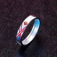 Anime Darling In The Franxx 925 Plated Silver Ring 02 Adjustable Ring Jewelry for Women Lovers Couple Ring Cosplay Xmas Gift