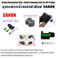 อุปกรณ์ สำหรับ ล้าง หัวพิมพ์ CANON  series อุปกรณ์ 1 ชุด + Syringe 5ml.