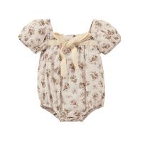 【cw】 Baby Romper/ Dress Kids Print Neck Short Sleeve Bodysuit/ for ！