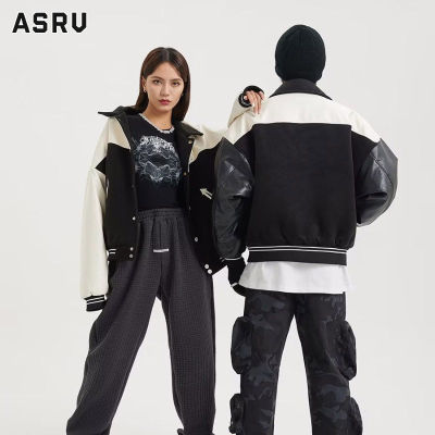 ASRV แจ็คเก็ตแบบ Lightweight ผู้ชาย เสื้อกันหนาว เสื้อแจ็คเก็ต เสื้อคลุมชาย เสื้อโค้ทผู้ชายใหม่แจ็กเก็ตขนาดใหญ่พิเศษเสื้อคลุมหนัง PU แบบประกบเสื้อแจ็คเก็ตลำลอง
