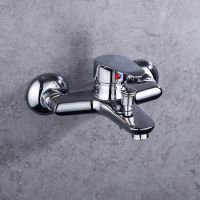 ✉ Bathtub Faucet Brass Bathroom Shower Faucet Wall Mounted Mixer Tap Bath Tub Valve Shower Faucet Hot Cold Water Mixer Tap Valve