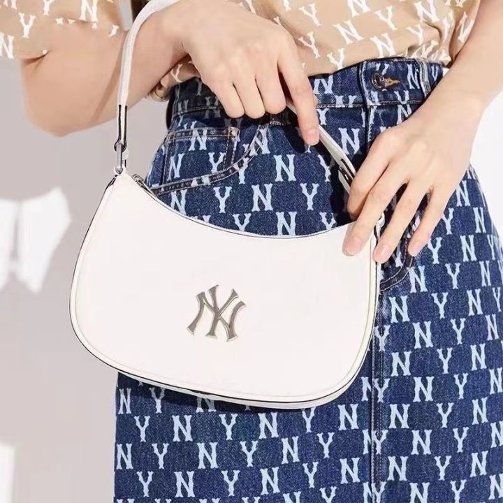 mlb-official-ny-womens-bag-shoulder-bag-new-yankees-fashion-hot-style-portable-ny-korea-net-bag-underarm-red-high-end-spring-and-summer