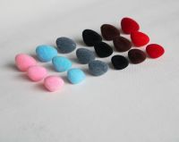 【cw】 30pcs 12mm 15mm 18mm 20mm 22mm 24mm 26mm pink/red/black/brown gray blue flocking Triangular safety toy nose with soft washer ！