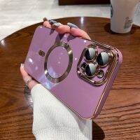 [HOT D] เคสแม่เหล็กหุ้มเทปซิลิโคนสำหรับ iPhone 14 13 12 11 Pro Max 14Pro IPhone14ปลอดภัยสำหรับ Tutup Lensa Kamera