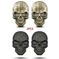 【car parts】2ชิ้นกะโหลกโจรสลัดโครงกระดูก Buccaneer หัวกะโหลก3D โลหะรถร่างกายสติ๊กเกอร์อัตโนมัติด้านหลังตราสัญลักษณ์รูปลอกโครเมี่ยม