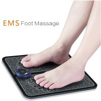 ZZOOI EMS Electric Foot Stimulation massager Pad Folding Portable mats Fully Automatic Circulation Massage Body Machine for Men&amp;Women