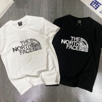 เสื้อทีเชิ้ต North Face สำหรับผู้ชายและผู้หญิง,ผ้าฝ้ายแขนครึ่งแขนเสื้อเสื้อทรงหลวมใส่ทำกิจกรรมกลางแจ้งฤดูร้อน2022ฤดูร้อน