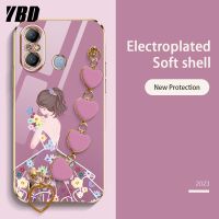 YBD เคสโทรศัพท์ลาย Love สำหรับ Infinix Itel A49 A58 ลวดลายช่อดอกไม้น่ารักบูติกแบบนุ่มปลอกซิลิโคนล่าสุด