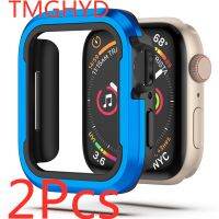 ๑▤◙ 2Pcs Aluminium Alloy Watch Case for Apple Watch Ultra Serie 7 49MM 44mm 45mm IWatch 8 5 6 41mm Shockproof Protector Case Cover