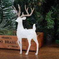 【hot】﹊  Plastic Flash Elk Dessert Table tree Ornaments Kid Naviidad Display