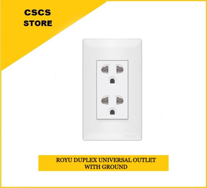 ROYU DUPLEX UNIVERSAL OUTLET WITH GROUND (WD912) Lazada PH