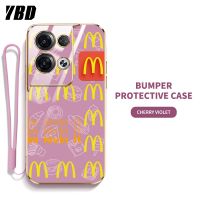 YBD เคสโทรศัพท์ออกแบบ McDonald สำหรับ OPPO Reno 8 Pro 5G Reno 9 Pro 5G Reno 8 Pro + Reno 9 Pro + Reno 10 Pro + 5G ปกป้องเลนส์สุดหรูชุบ6D ซิลิโคนนิ่ม