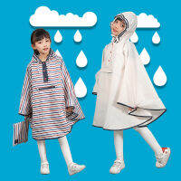 Kids Raincoat Poncho โรงเรียนอนุบาลกันน้ำน่ารักเด็กชายนักเรียนประถมน้ำหนักเบาลาย Poncho สำหรับเด็กผู้หญิง