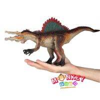 Monkey Toys - โมเดล ไดโนเสาร์ Spinosaurus น้ำตาลรุ้ง ขนาด 28.00 CM (จากหาดใหญ่)