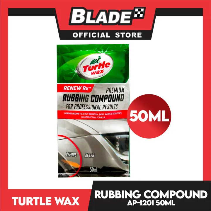 Turtle Wax Premium Rubbing Compound 50mL Removes Heavy & Medium