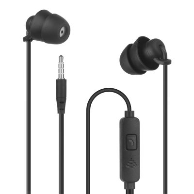 ชุดหูฟังชนิดใส่ในหูแบบมีสาย3.5มม. พร้อมหูฟังตัดเสียงรบกวรหูฟังช่วยนอนหลับควบคุมความดังของเสียงสำหรับ Huawei Samsung และ Xiaomi