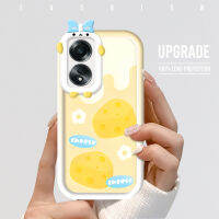 Case4you สำหรับ OPPO A58 4กรัม A78 4กรัมการ์ตูนชีสเคสโทรศัพท์มีลายเคสโทรศัพท์มือถือลายเลนส์โทรศัพท์มอนสเตอร์นิ่มฝาครอบป้องกันกันกระแทก