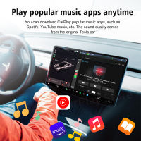 CarlinKit ไร้สาย Android Auto สำหรับ Tesla รุ่น3รุ่น X Y ผู้ช่วยเสียงสิริสายเชื่อมต่ออัตโนมัติ Spotify Waze 5G BT รับประกัน