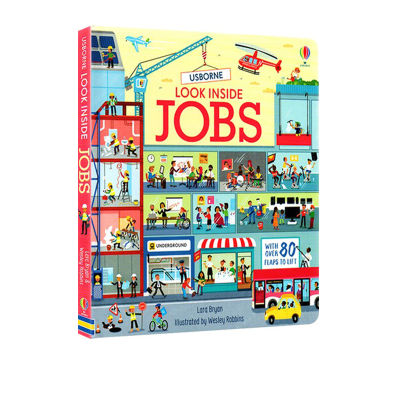 Usborne look inside jobs secretly reads a series of professional young and young popular science books, cognitive enlightenment paperboard books, Usborne