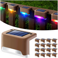 16 Pack Solar Deck Lights LED Waterproof Outdoor Solar Powered LED Step Lights For Decks Stairs Patio Path Yard Garden Decor