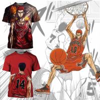 2023 NEWSummer ผู้ชายถนนกีฬาที่เดินทางมาพักผ่อนนิเมชั่น Dunk 3D พิมพ์เสื้อยืดบาสเกตบอลขนาดใหญ่เสื้อยืดฮาราจูกุเด็กเสื้อยืด