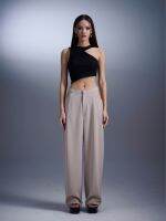 Ahalf - Waist cut out straight leg trousers กางเกงขายาวทรงตรงดีเทลแหวกเอว