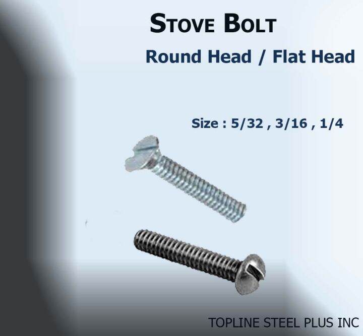 10 PCS. Stove Bolt Round Head 5/32 x 1/4 31/2 Lazada PH