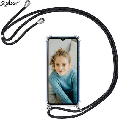 「Enjoy electronic」 Crossbody Lanyard Necklace Strap Phone Case For Xiaomi Redmi Note 11 11S 10 9 Pro Max 9S 9A 9C 9T 8 8T Clear Soft Silicone Cover