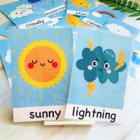 15Pcs/Set Baby Learning Word Cards Game Weather Waterproof English Flash Cards Early Education Teacher Classroom Teaching Aid Flash Cards Flash Cards