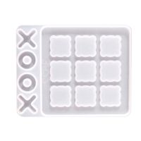 Tac Toe Game Resin Silicone XO Chess Board Epoxy Resin Mold DIY Craft for Kids and Adults