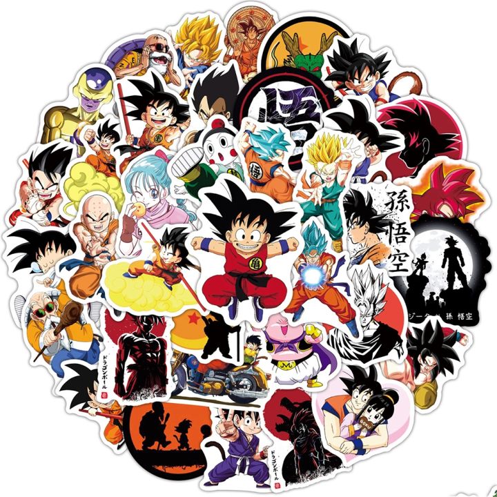 100pcs-anime-dragon-ball-sticker-super-saiyan-turtle-fairy-wukong-suitcase-skateboard-notebook-waterproof-graffiti-sticker