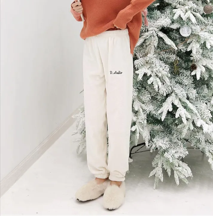 warm sherpa lined fleece pants