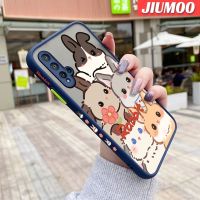 เคส JIUMOO สำหรับ Huawei P20 Lite 2019 Nova 5 Pro Nova 5i Pro รูปแบบการรวบรวมกระต่ายการ์ตูนขอบสี่เหลี่ยมด้านข้างบางดีไซน์ใหม่มีน้ำค้างแข็งโปร่งใสกันกระแทกเคสมือถือแข็งปลอกซิลิโคนคลุมทั้งหมดเคสป้องกันกล้องนุ่ม