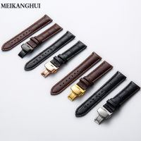 Handmade Genuine Leather Curved End Watchband 12mm-21mm For Tisssot T035 Watch Band Strap Steel Buckle Wrist celet