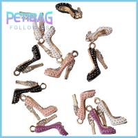 PETIBAG เครื่องประดับอัลลอยด์ เครื่องรางส้นสูง โลหะผสมอัลลอยด์ จี้ส้นสูงแบบทำมือ งานหัตถกรรมหัตถกรรม จี้แบบส้นสูง ทำลูกปัดชาร์ม