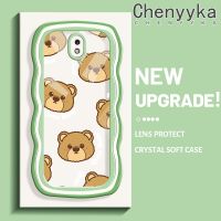 Chenyyka เคส J7ปลอกสำหรับ Samsung โปร J7 2017 2018 J7การ์ตูนหมีน่ารักดีไซน์ใหม่ขอบคลื่นโปร่งใสลายกล้องถ่ายรูปเคสมือถือกันกระแทกแบบใสนุ่มเรียบง่ายปลอกป้องกันอ่อนโยน