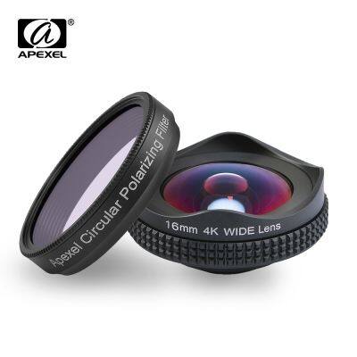 【CW】 APEXEL 16mm 4K Mobile Phone Lens Super Wide Angle Camera With CPL Filter Lenses for iPhone Xiaomi Sumsang LG Huawei P10